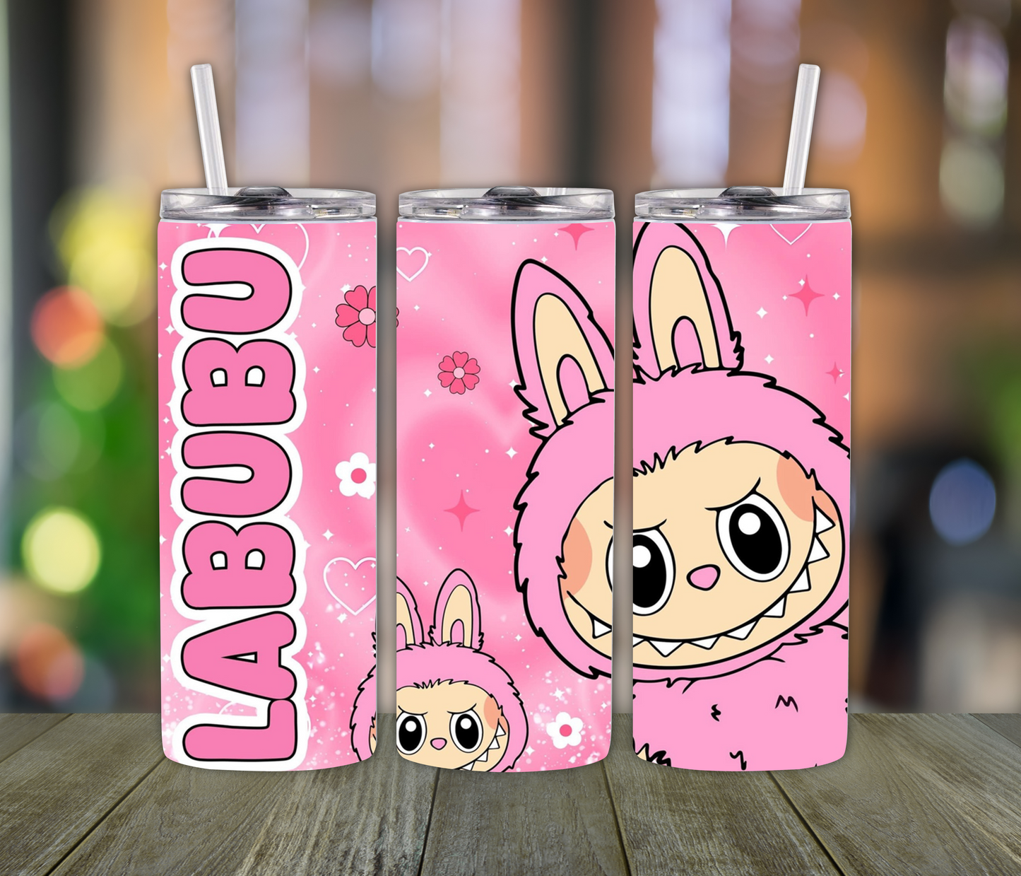 Pink Labubu Tumbler – 20oz Kawaii Cup for Collectors, Teen Girls, and Cute Gift Lovers