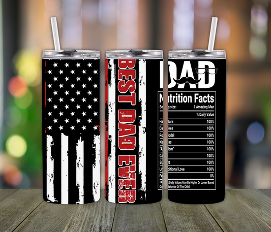 Best Dad Ever Stainless Steel Tumbler-- Fathers dad, Birthday, Gift
