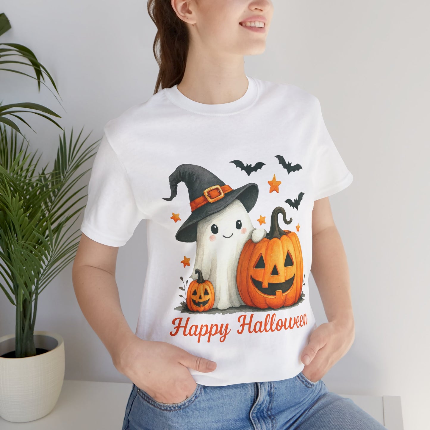 Halloween Ghost Tee, Funny Ghost Shirt, Unisex Halloween T-Shirt, Pumpkin Tee, Spooky Season Apparel, Cute Halloween Gift