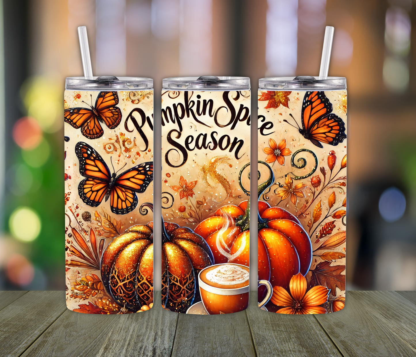 Pumpkin Spice Stainless steel- Halloween, Fall Season, Cute Halloween Latte Lovers Tumbler