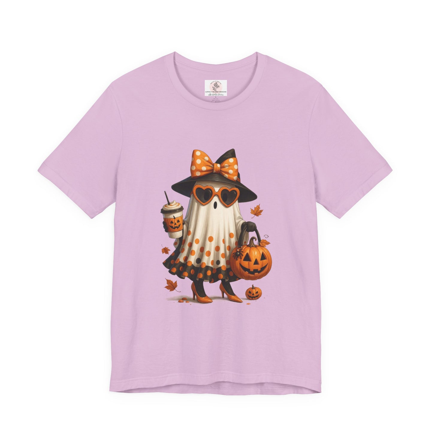 Halloween Coffee Ghost Tee, Sassy Ghost Shirt, Unisex Halloween T-Shirt, Pumpkin Tee, Cute Spooky Season Apparel, Cute Halloween Gift