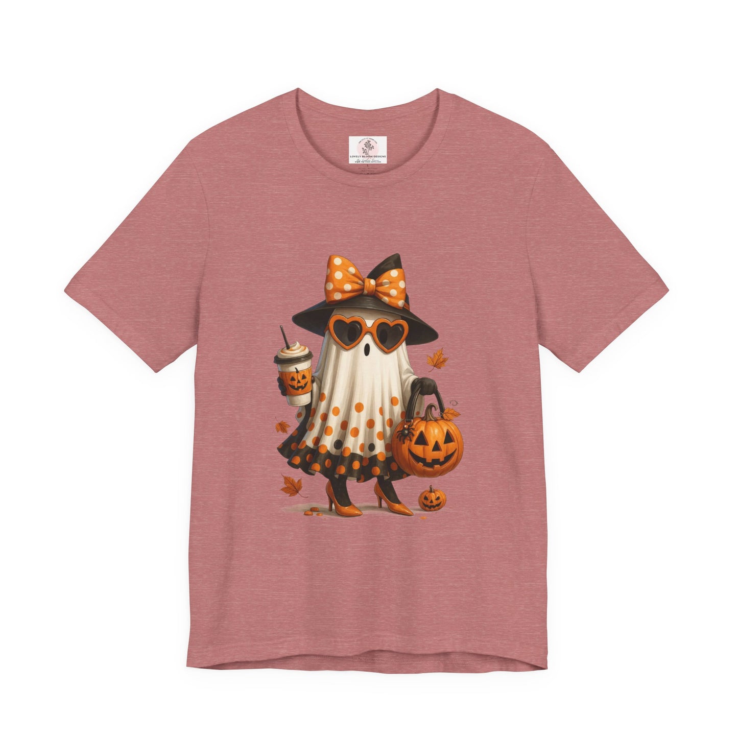 Halloween Coffee Ghost Tee, Sassy Ghost Shirt, Unisex Halloween T-Shirt, Pumpkin Tee, Cute Spooky Season Apparel, Cute Halloween Gift