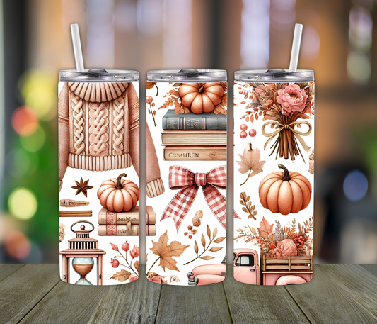 Sweater Weather Pumpkin Tumbler- Holiday Season Gift for the Cold Weather Lovers