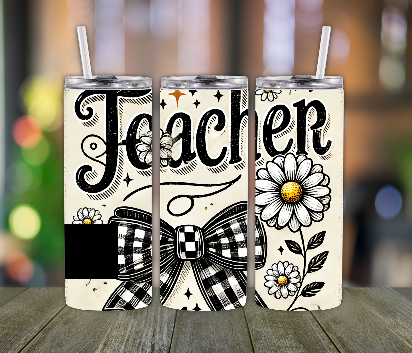 Back To School Teacher Floral Tumbler- For a Favorite Teacher