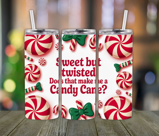 Sweet but Twisted Candy Cane Tumbler