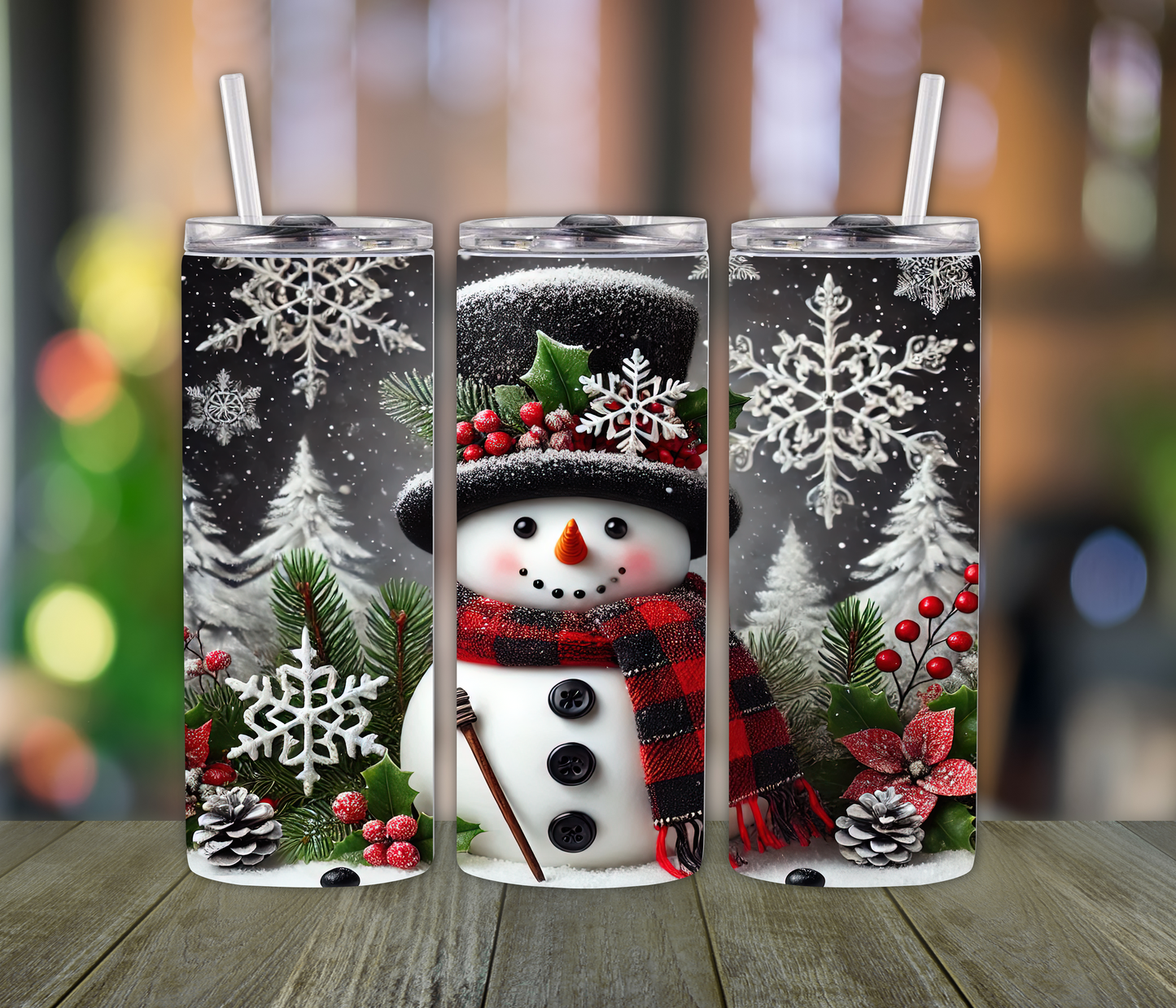 Winter Snowman Coffee and Snow Christmas 20oz Tumbler