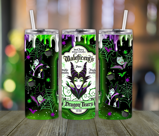 Purple and Black Maleficent Tumbler