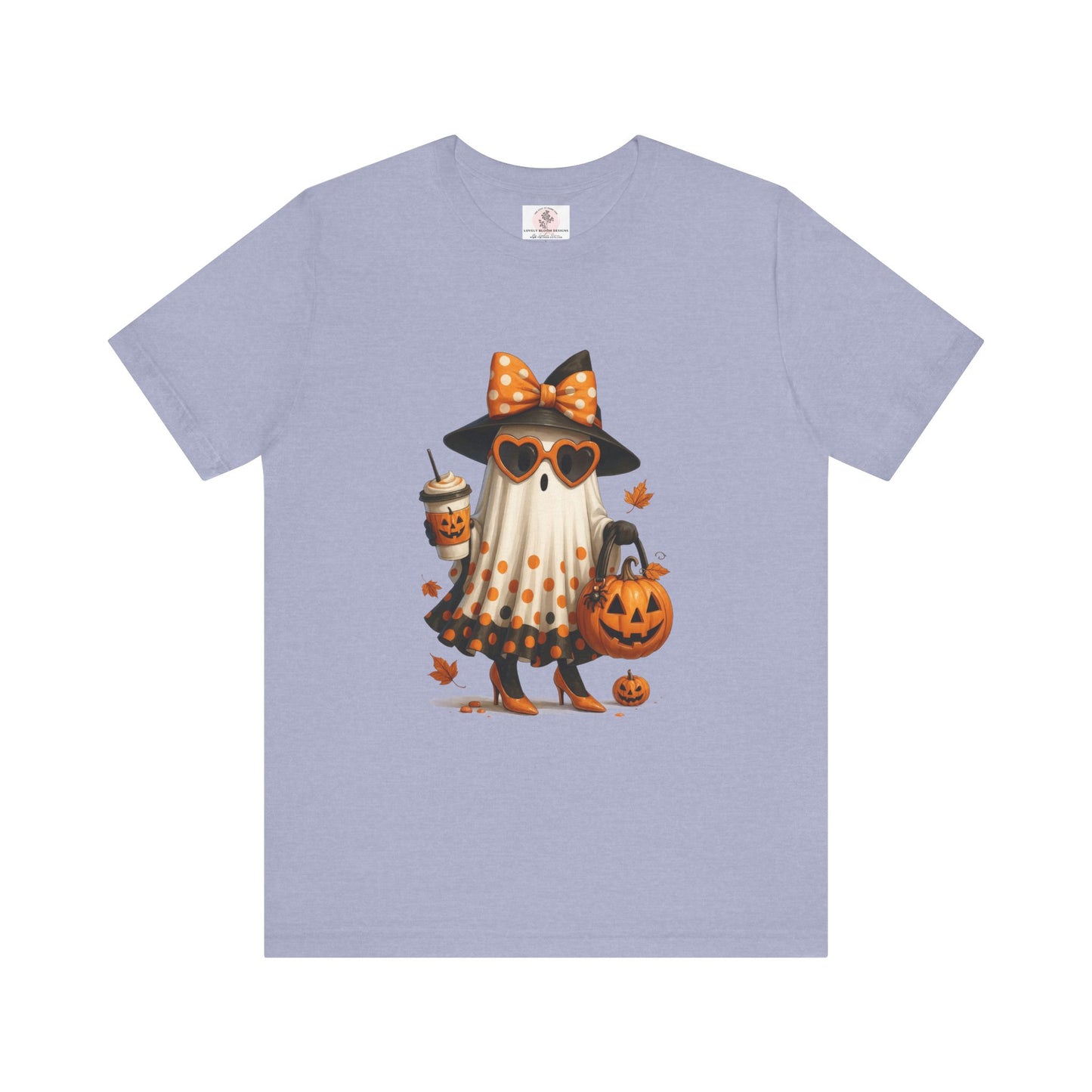 Halloween Coffee Ghost Tee, Sassy Ghost Shirt, Unisex Halloween T-Shirt, Pumpkin Tee, Cute Spooky Season Apparel, Cute Halloween Gift