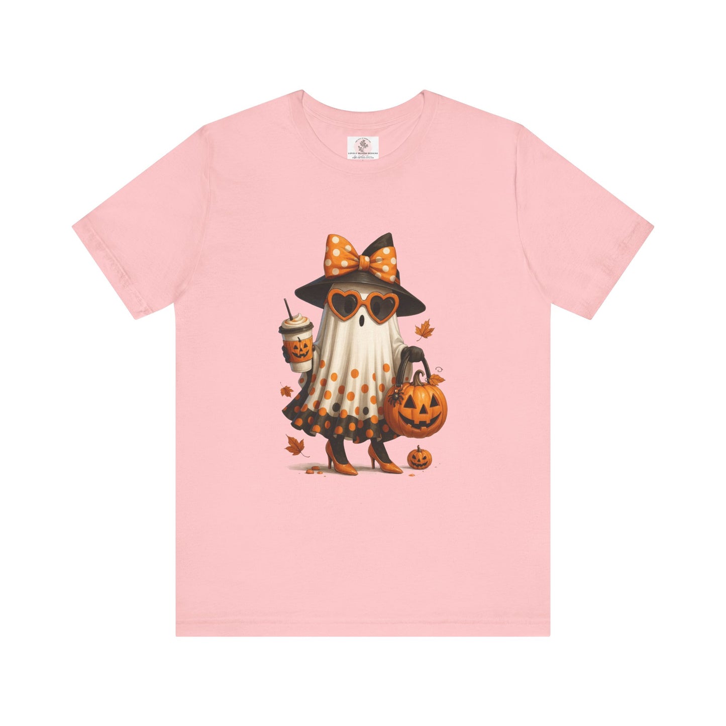 Halloween Coffee Ghost Tee, Sassy Ghost Shirt, Unisex Halloween T-Shirt, Pumpkin Tee, Cute Spooky Season Apparel, Cute Halloween Gift