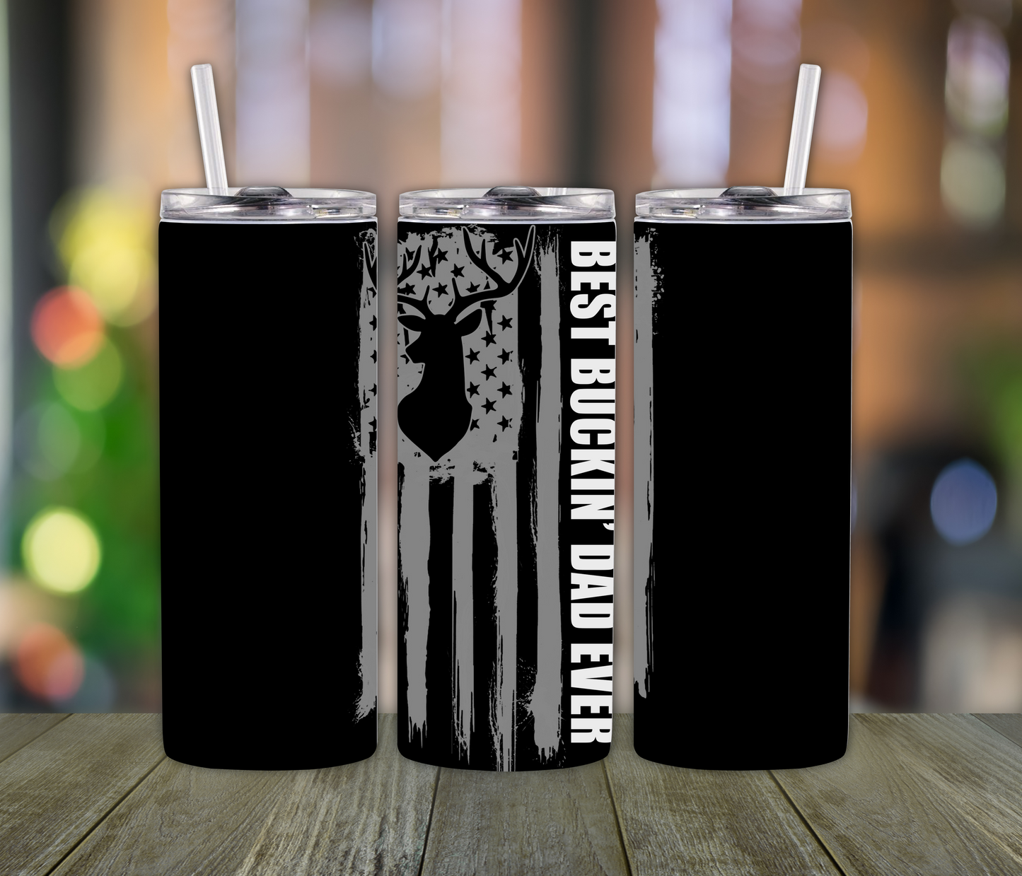 American Deer Dad Tumbler – 20oz Flag & Buck Hunting Cup | Dads, Hunters & Country Men