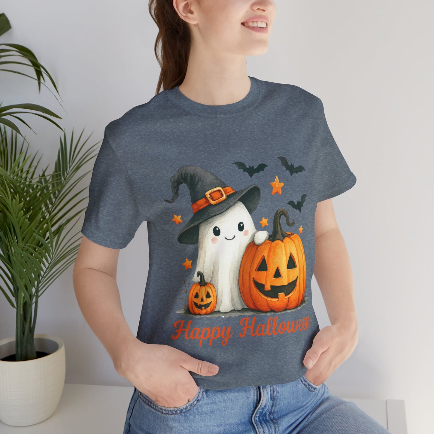 Halloween Ghost Tee, Funny Ghost Shirt, Unisex Halloween T-Shirt, Pumpkin Tee, Spooky Season Apparel, Cute Halloween Gift