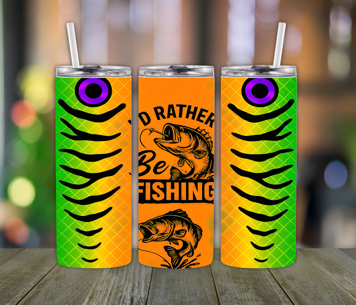 I'd Rather be Fishing Stainless steel tumbler- Fishing Lover, Dads Gift, Birthday, Fathers Day Present