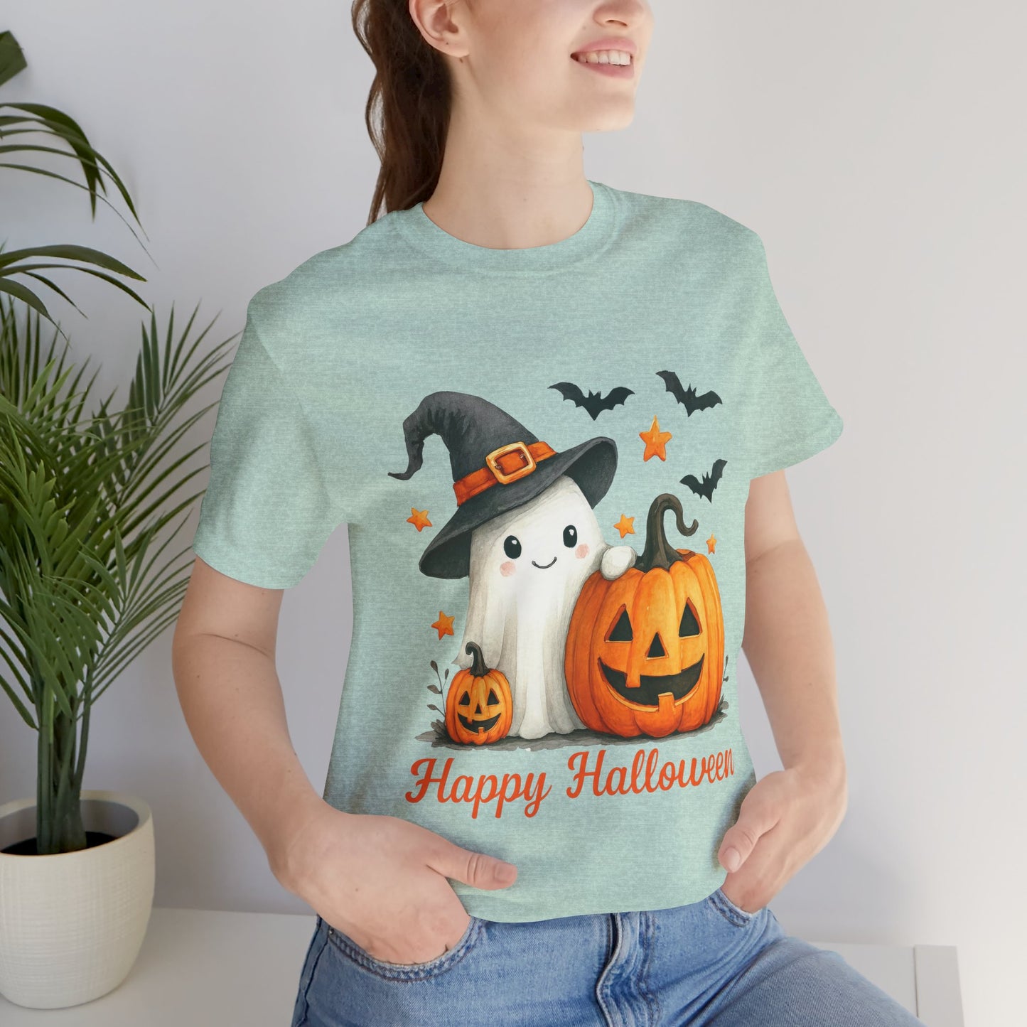 Halloween Ghost Tee, Funny Ghost Shirt, Unisex Halloween T-Shirt, Pumpkin Tee, Spooky Season Apparel, Cute Halloween Gift