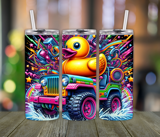 Ducks, Dirt 4x4  Tumbler – 20oz Country Mom or Dad, Off Road Duck Lover Cup, Mud, Trucks, Adventure
